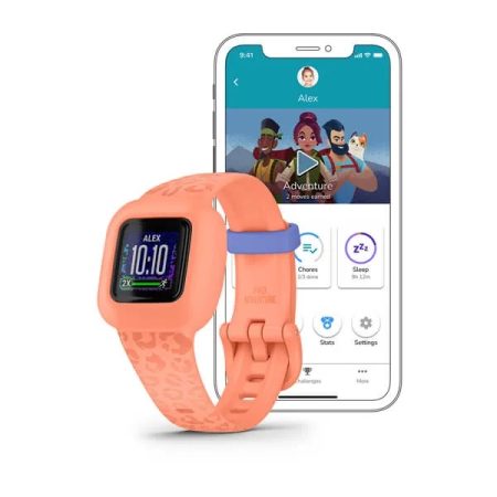 vívofit® jr. 3 - vívofit® jr. 3 – Garmin, Peach Leopard